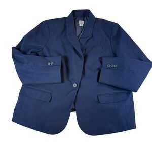J.Crew Blue One Button Blazer Women's Size 20 Workwear Corpcore Career Preppy